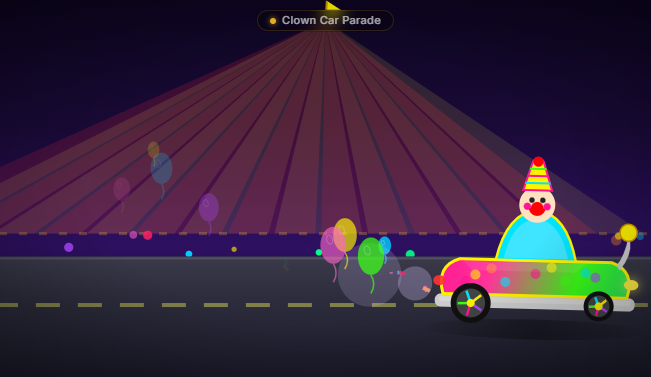 Clown Car Parade in-session preview